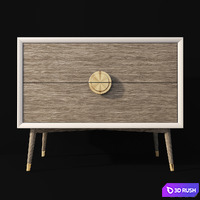 Chest of drawers and bedside table Darling Desire Interlude Home 3D Model Vray, Corona