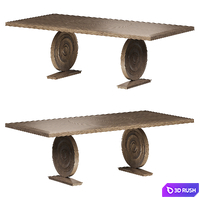 HEMINGWAY DINING TABLE by bakerfurniture 3D Model Corona
