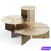 April Peace 2023 Metal Table 3D Model Vray, Corona