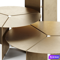 April Peace 2023 Metal Table 3D Model Vray, Corona