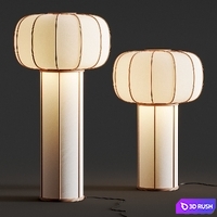 Time &amp; Style Kiku no Hana Floor Lamps 3D Model Vray, Corona
