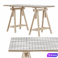 Working table IKEA MÅLSKYTT / MITTBACK / LAGKAPTEN 3D Model Corona