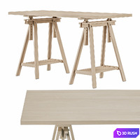 Working table IKEA MÅLSKYTT / MITTBACK / LAGKAPTEN 3D Model Corona