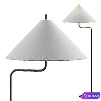 Pottery Barn Monroe Metal Floor Lamp 3D Model Vray, Corona