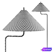 Pottery Barn Monroe Metal Floor Lamp 3D Model Vray, Corona