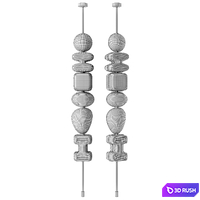 Lantern Stack Lamp by Anna Karlin 3D Model Corona