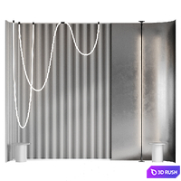 Glowe Headboard 3D Model Vray, Corona