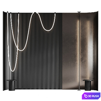 Glowe Headboard 3D Model Vray, Corona