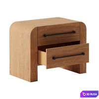 SUTTON 2-DRAWER NIGHTSTAND by CB2 3D Model Corona
