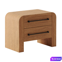SUTTON 2-DRAWER NIGHTSTAND by CB2 3D Model Corona