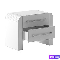 SUTTON 2-DRAWER NIGHTSTAND by CB2 3D Model Corona