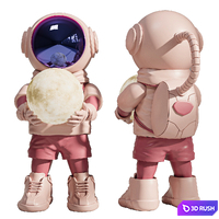 Astronaut Floor Lamp 3D Model Corona