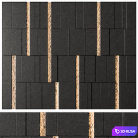 Wall Panel 01 3D Model Vray, Corona