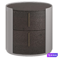 Nightstand with drawers dark veneer Garda Decor 3D Model Corona