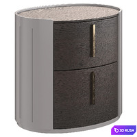 Nightstand with drawers dark veneer Garda Decor 3D Model Corona