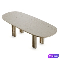 Marelli Simmy Dining Table 3D Model Vray, Corona