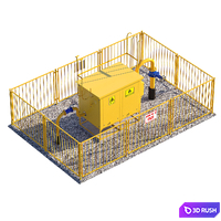 Gas control station point equipment 3D Model Corona