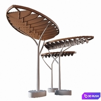 Modern Canopy 3D Model Vray, Corona