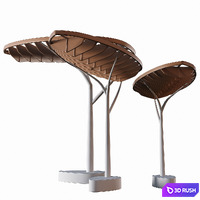 Modern Canopy 3D Model Vray, Corona