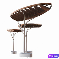 Modern Canopy 3D Model Vray, Corona