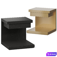Meridiani Cluny Nightstand Bedside Table 3D Model Vray, Corona