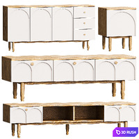 Chest of drawers, TV, Bedside table Arka 3D Model Corona