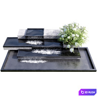 WATERFALL FOUNTAIN CASCADE NO16 3D Model Vray, Corona