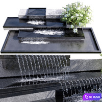 WATERFALL FOUNTAIN CASCADE NO16 3D Model Vray, Corona