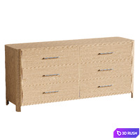 Calista Six Drawer Dresser 3D Model Corona