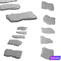 Step by Step Stone Path 3D Model Corona