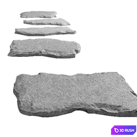 Step by Step Stone Path 3D Model Corona