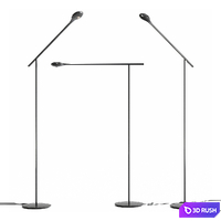 Tokio Carbon Light Floor Lamp 3D Model Vray, Corona