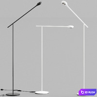 Tokio Carbon Light Floor Lamp 3D Model Vray, Corona