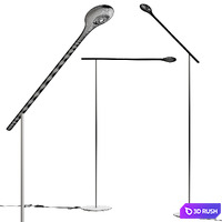 Tokio Carbon Light Floor Lamp 3D Model Vray, Corona