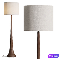Rose and Gray Mango Wood Floor Lamp 3D Model Vray, Corona