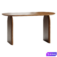 Oval Desk Meeting 3D Model Corona