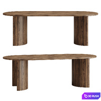 Gilda Oval Dining Table 3D Model Corona