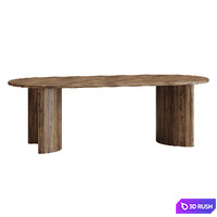 Gilda Oval Dining Table 3D Model Corona