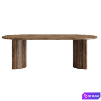 Gilda Oval Dining Table 3D Model Corona