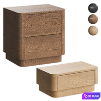 Rina nightstand West Elm 3D Model Vray, Corona