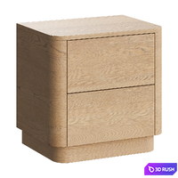 Rina nightstand West Elm 3D Model Vray, Corona
