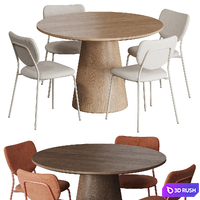 Laurie Melon table and chairs Divan.ru 3D Model Vray, Corona