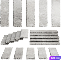 Step by Step Stone Path 003 3D Model Corona