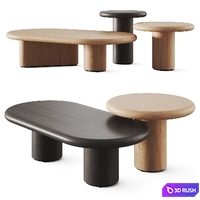 Prof Dea Oval Coffee Tables 3D Model Vray, Corona