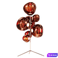 Melt Floor Stand Chandelier by Tom Dixon 3D Model Corona