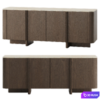 Sideboard oak wood Liam Room 3D Model Corona