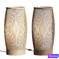 Traditional Japanese Cylinder Table Lamp 3D Model Vray, Corona