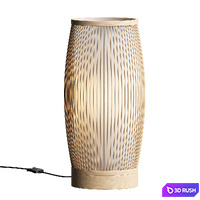 Traditional Japanese Cylinder Table Lamp 3D Model Vray, Corona
