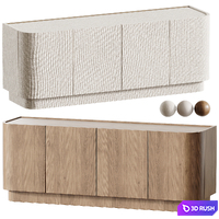 Solstice Painted Media Console 3D Model Corona