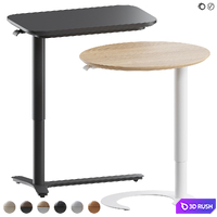 Henry Black and Fern Wood tables 3D Model Vray, Corona